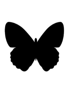 Стенно табло Silhouette с тебеширен маркер, BUTTERFLY