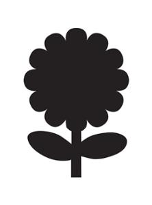 Стенно табло Silhouette с тебеширен маркер, FLOWER
