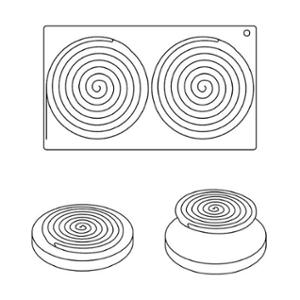 Форма за печене, силиконова PAVOTOP Spiral, 2 х Ø 140х10 мм