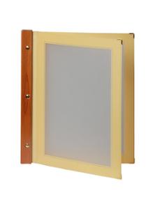 Меню Wood А4 с 2 двойни вложки, бежово