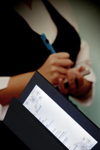 LED меню, луксозна кожа, 2 страници А4, медно