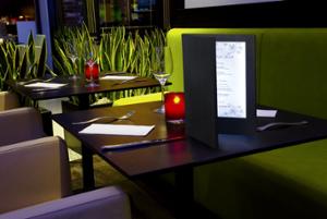 LED меню, луксозна кожа, 2 страници А4, медно