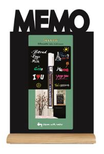 Табло-меню за маса Silhouette с тебеширен маркер, дървена основа, MEMO