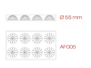 Форма силиконова, двойна PAVODUO Sphere, 8 х Ø 55 мм
