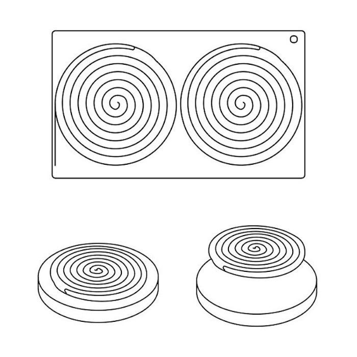 Форма за печене, силиконова PAVOTOP Spiral, 2 х Ø 140х10 мм