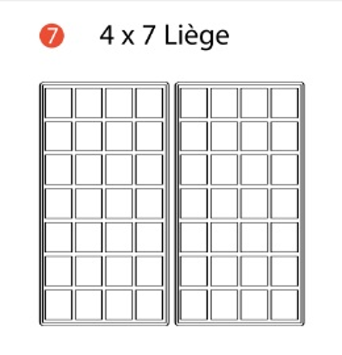 Гофретник, 2 бр гофрети 4x7 Liège
