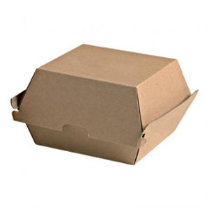 50 броя картонена крафт кутия за бургери, 145х130х80 мм