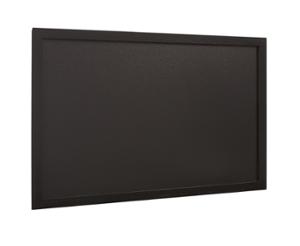 Табло-меню с дървена рамка, черно, 40x60 см