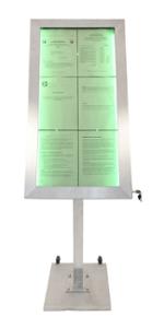 Цветно LED информационно табло, 6 х A4, неръждаемо - outlet.tomeko.bg Цветно LED информационно табло, 6 х A4, неръждаемо