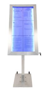 Цветно LED информационно табло, 6 х A4, неръждаемо - outlet.tomeko.bg Цветно LED информационно табло, 6 х A4, неръждаемо