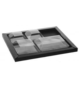 Чиния за сервиране, прозрачна, CUBIK, 130х130х15 мм - outlet.tomeko.bg Чиния за сервиране, прозрачна, CUBIK, 130х130х15 мм
