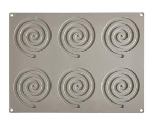 Форма за печене, силиконова GOURMAND Spiral, 6 х 120x110x3,5 мм - outlet.tomeko.bg Форма за печене, силиконова GOURMAND Spiral, 6 х 120x110x3,5 мм